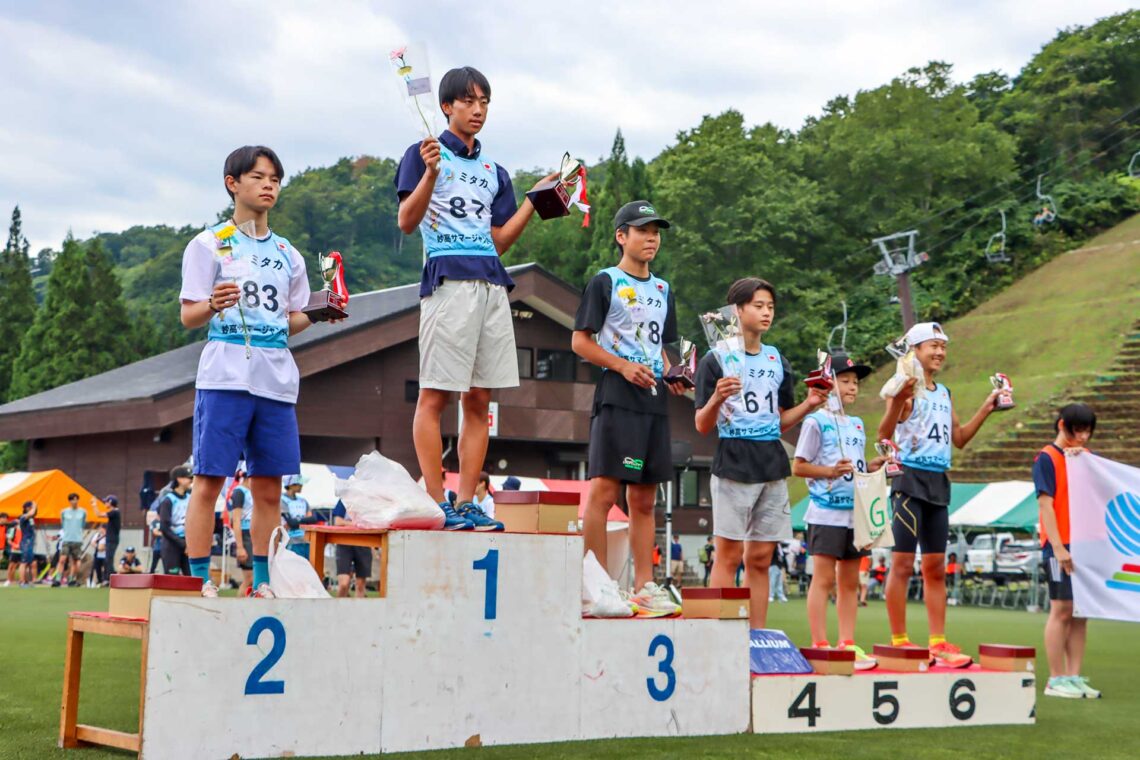 妙高市制施行20周年記念 （公財）全日本スキー連盟A級公認 ミタカカップ 第25回妙高サマージャンプ大会 男子少年組表彰式
